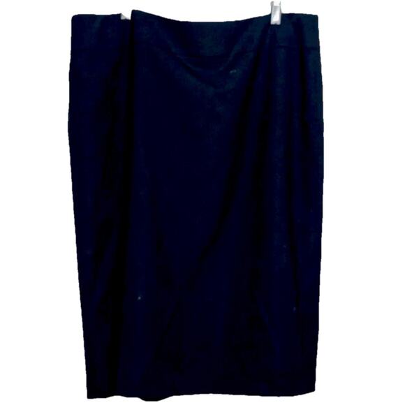 Talbots Skirt Women 16 Black Wool Blend Lined Classic Knee Length A-Line Work - Picture 2 of 3